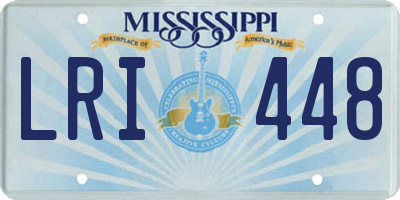 MS license plate LRI448