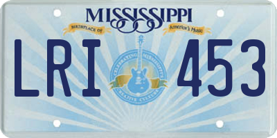 MS license plate LRI453