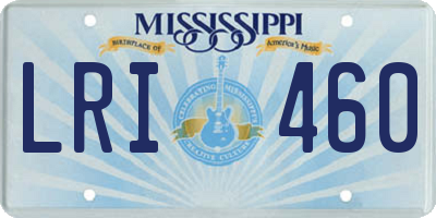 MS license plate LRI460