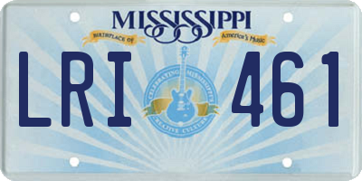 MS license plate LRI461