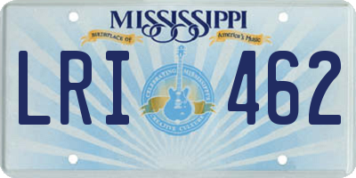 MS license plate LRI462