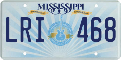 MS license plate LRI468