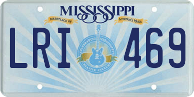 MS license plate LRI469