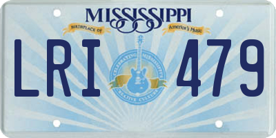 MS license plate LRI479