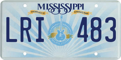 MS license plate LRI483