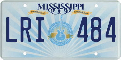 MS license plate LRI484