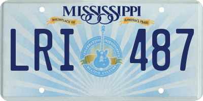 MS license plate LRI487