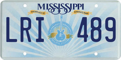 MS license plate LRI489