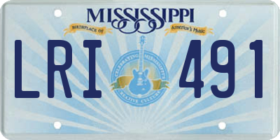 MS license plate LRI491