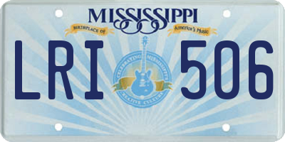 MS license plate LRI506