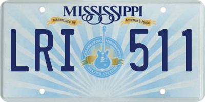 MS license plate LRI511
