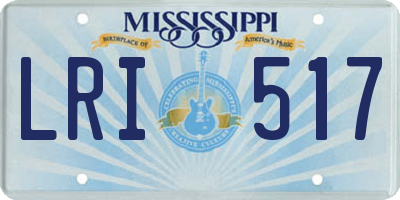 MS license plate LRI517