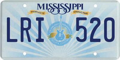 MS license plate LRI520