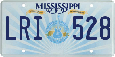 MS license plate LRI528