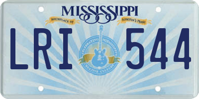 MS license plate LRI544