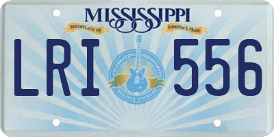 MS license plate LRI556