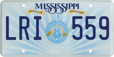 MS license plate LRI559