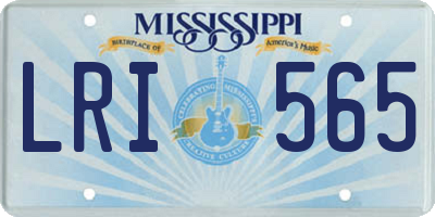 MS license plate LRI565