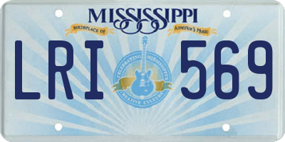 MS license plate LRI569