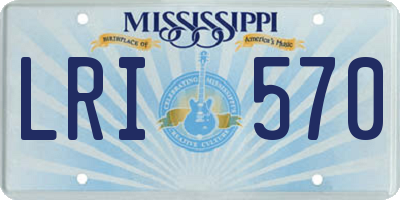 MS license plate LRI570