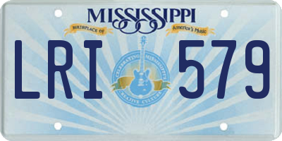 MS license plate LRI579