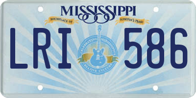 MS license plate LRI586