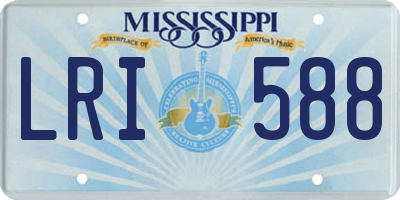 MS license plate LRI588