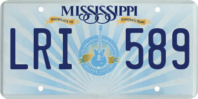 MS license plate LRI589
