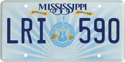 MS license plate LRI590