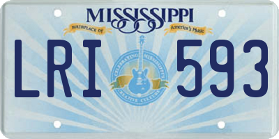 MS license plate LRI593
