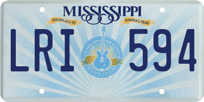 MS license plate LRI594