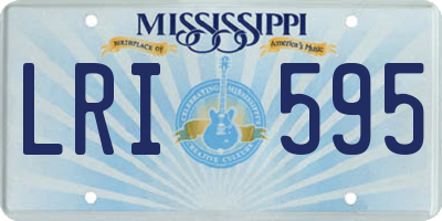 MS license plate LRI595