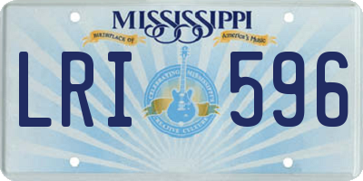 MS license plate LRI596