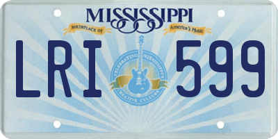 MS license plate LRI599