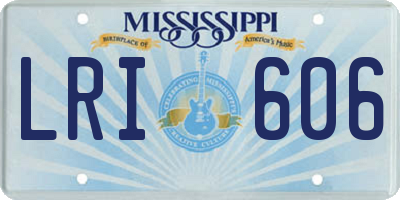 MS license plate LRI606