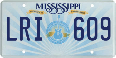 MS license plate LRI609
