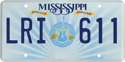 MS license plate LRI611