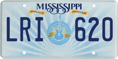 MS license plate LRI620