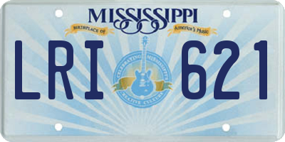 MS license plate LRI621