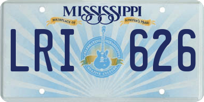 MS license plate LRI626