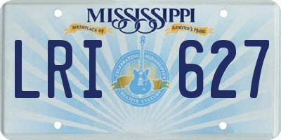 MS license plate LRI627