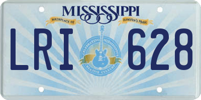 MS license plate LRI628