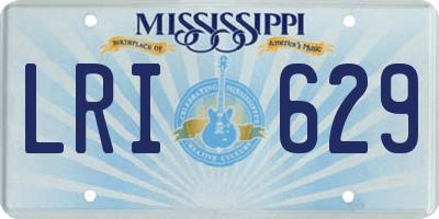 MS license plate LRI629