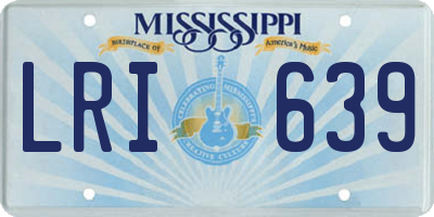 MS license plate LRI639