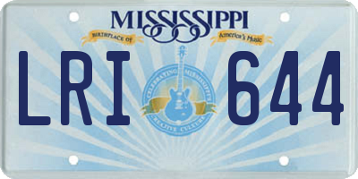 MS license plate LRI644