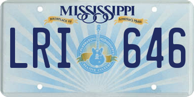 MS license plate LRI646
