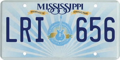 MS license plate LRI656