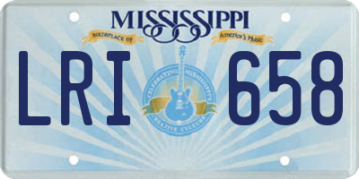MS license plate LRI658