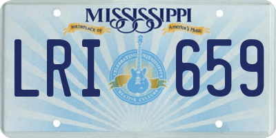 MS license plate LRI659
