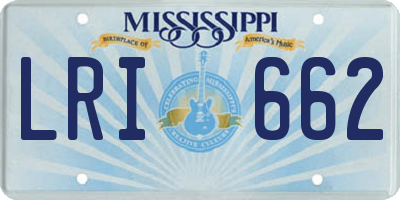 MS license plate LRI662